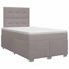 vidaXL Boxspringbett mit Matratze Taupe 120 x 200 cm Stoff