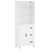 vidaXL Highboard Wei&szlig; 69,5x34x180 cm Holzwerkstoff