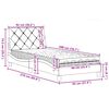 vidaXL Bett mit Matratze Dunkelbraun 90x200 cm Stoff