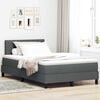 vidaXL Boxspringbett mit Matratze Dunkelgrau 120 x 190 cm Stoff