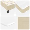 vidaXL Boxspringbett mit Matratze Creme 190 x 90 cm Polyester