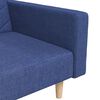 vidaXL Schlafsofa 2-Sitzer mit 2 Kissen Blau Stoff
