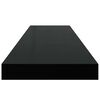 vidaXL Schweberegale 2 Stk. Hochglanz-Schwarz 90x23,5x3,8 cm MDF