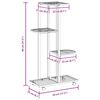 vidaXL Blumenst&auml;nder 4-Etagen mit Rollen 44x23x80 cm Wei&szlig; Eisen
