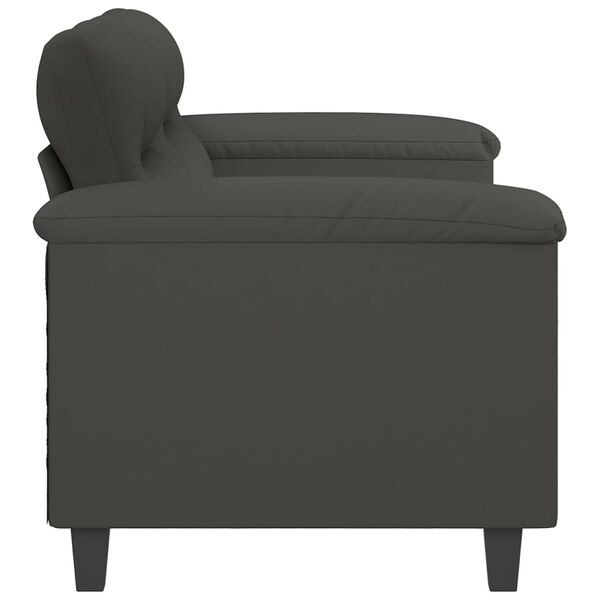 vidaXL 2-Sitzer-Sofa Dunkelgrau 140 cm Mikrofasergewebe