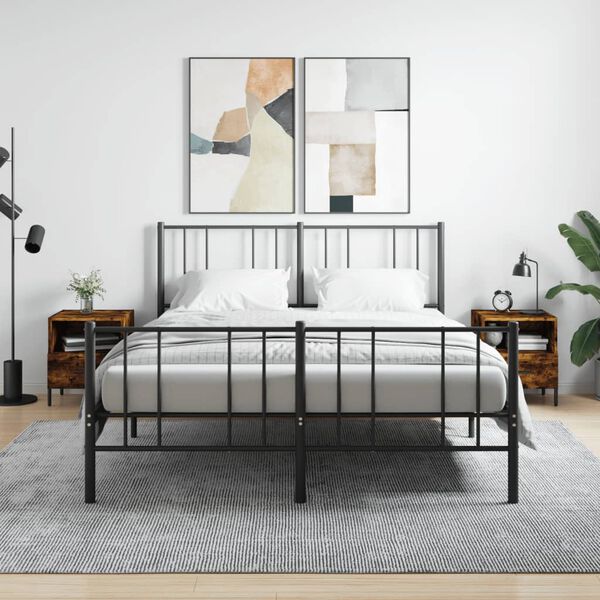 vidaXL Nachttische 2 Stk. R&auml;uchereiche 40x35x47,5 cm Holzwerkstoff