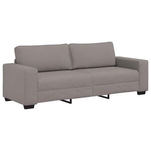 vidaXL 3-Sitzer-Sofa Taupe 220x77x82 cm Stoff