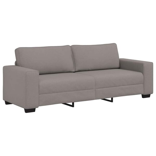 vidaXL 3-Sitzer-Sofa Taupe 220x77x82 cm Stoff