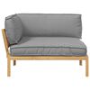 vidaXL Sofa Set mit Kissen Uni Grau 133 x 92 x 69 cm Massivholz Akazie