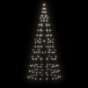 vidaXL LED-Weihnachtsbaum f&uuml;r Fahnenmast 200 LEDs Kaltwei&szlig; 180 cm