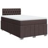 vidaXL Boxspringbett mit Matratze Dunkelbraun 120x200 cm Stoff