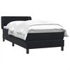 vidaXL Boxspringbett mit Matratze Schwarz 80x210 cm Samt