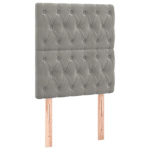 vidaXL Kopfteil Hellgrau 80x7x118/128 cm Samt