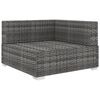 vidaXL Modular-Sofa-Eckteil 1 Stk. + Auflagen Poly Rattan Grau