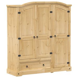 vidaXL Kleiderschrank Corona 151,5x52x170 cm Massivholz Kiefer