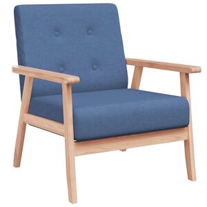 vidaXL Sessel Blau Stoff