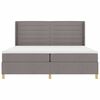vidaXL Boxspringbett mit Matratze Taupe 200 x 200 cm Stoff