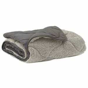 vidaXL Sommerdecke Hellgrau 140 x 220 cm Mikrofaser und Teddy-Fleece