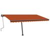 vidaXL Markise Manuell Einziehbar mit LED 400x300 cm Orange und Braun