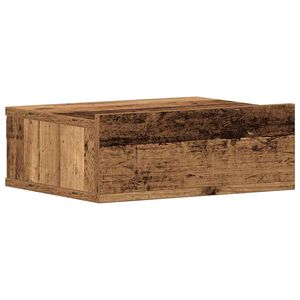 vidaXL H&auml;ngender Nachttisch Altholz-Optik 40x32x15 cm Holzwerkstoff