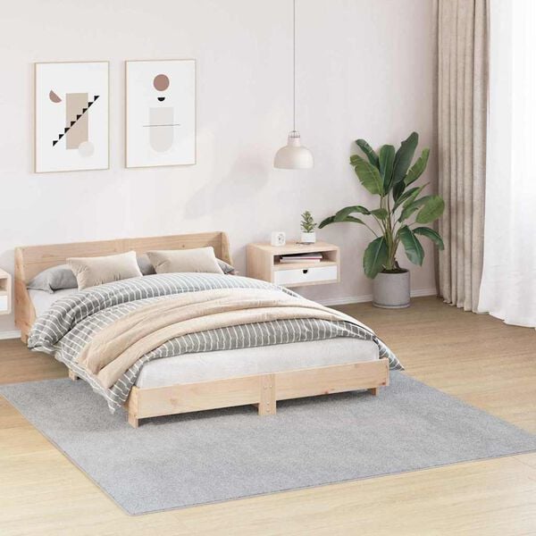 vidaXL Anti-Rutsch Shaggy Teppich Grau 200 x 200 cm PP