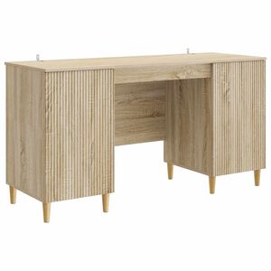 vidaXL Schreibtisch Sonoma-Eiche 142,5 x 50 x 75 cm Holzwerkstoff