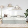 vidaXL Eckbettgestell mit Matratze Sonstiges 2 pcs Hellgrau Samt