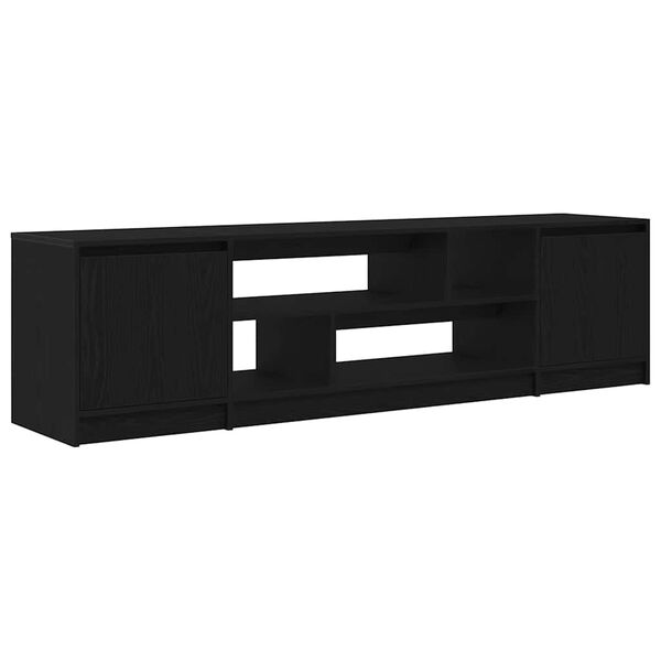 vidaXL TV-Schrank Schwarz Eiche-Optik 188,5x41x50 cm Holzwerkstoff