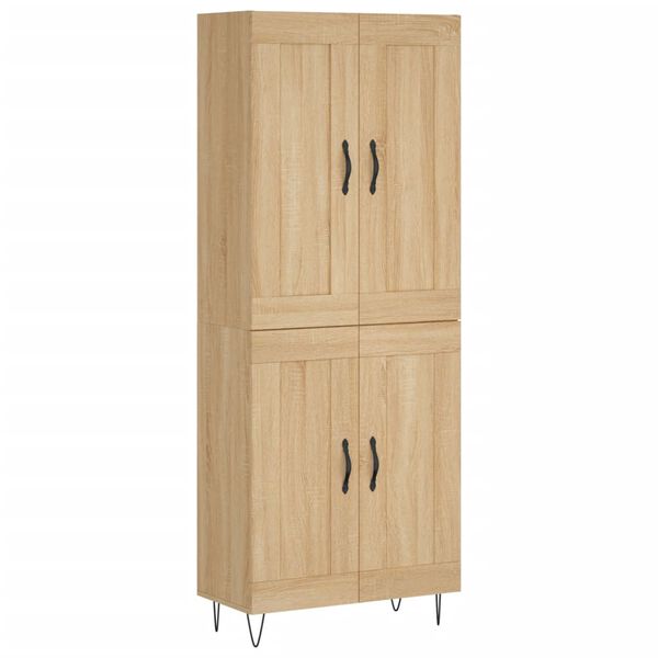 vidaXL Highboard Sonoma-Eiche 69,5x34x180 cm Holzwerkstoff