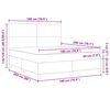 vidaXL Boxspringbett Hellgrau und Wei&szlig; 180 x 200 cm Cordstoff