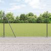 vidaXL Zaun mit Pfosten Grau 1,6 x 10 m Stahl und PVC