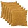 vidaXL Kissen mit Kissen HEERLEN 6 Stk. Gelb Mikrofaser Fleece