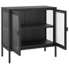 vidaXL Sideboard Schwarz 70x35x70 cm Glas und Stahl