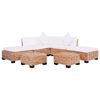 vidaXL Sofagarnitur 18-tlg. Nat&uuml;rliches Rattan