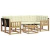 vidaXL Outdoor-Sofagarnitur 7 stk. Wei&szlig; und Creme
