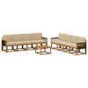 vidaXL Outdoor-Sofagarnitur mit Kissen 7 pcs Natur
