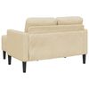 vidaXL 2-Sitzer-Sofa mit Chaiselongue L-Form Creme 125 cm Stoff