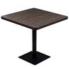 vidaXL Bistrotisch MDF und Stahl Quadratisch 80&times;80&times;75cm Dunkle Esche