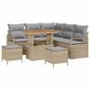 vidaXL Gartensofa-set 8 stk. Beige Poly-Rattan