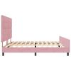 vidaXL Boxspringbett mit Kopfteil Rosa 200 x 200 cm Samt