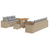 vidaXL Garten-Sofa-Set 10 pcs Beige Poly-Rattan