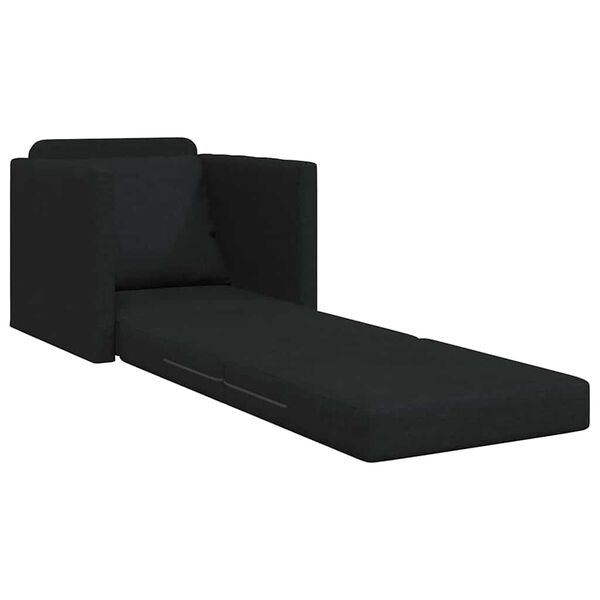 vidaXL Bodensofa mit Schlaffunktion Schwarz 112x174x55 cm Stoff