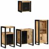 vidaXL Badezimmerm&ouml;bel-Set 4 stk. Braun und Schwarz 55 x 35 x 60 cm