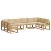 vidaXL Outdoor-Sofagarnitur 10 stk. Wei&szlig; und Beige