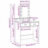 vidaXL Schminktisch mit Schubladen Grau 79 x 41 x 140 cm Holzwerkstoff