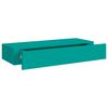 vidaXL Wandregale mit Schubladen 2 Stk. Blau 60x23,5x10 cm MDF