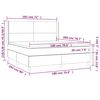 vidaXL Boxspringbett mit Matratze & LED Blau 180x200 cm Stoff