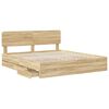 vidaXL Bettrahmen Sonoma-Eiche 200 x 200 cm Ingenieurs Holz