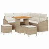 vidaXL Gartensofa-set 8 stk. Beige Poly-Rattan