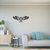 Homemania Wanddekoration Adler 100x44 cm Stahl Schwarz